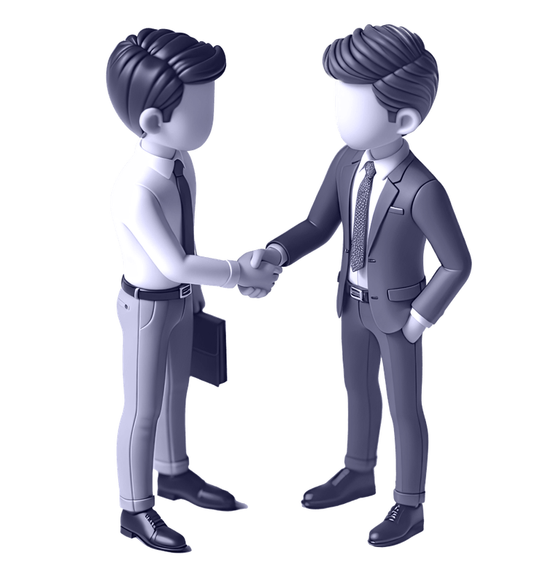 3d businessman ties shake hands white background copy 2 p 800