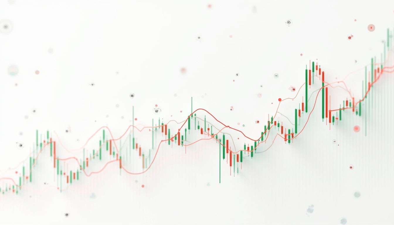 Flat vector illustration of fluctuating price charts for 'Daddy Coin.'