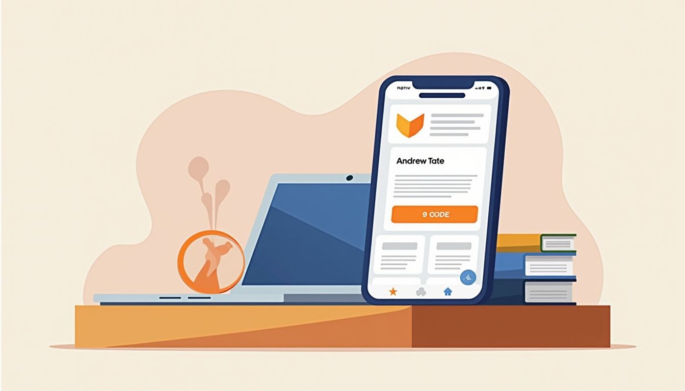 A smartphone displays a crypto wallet interface on a stylish desk.